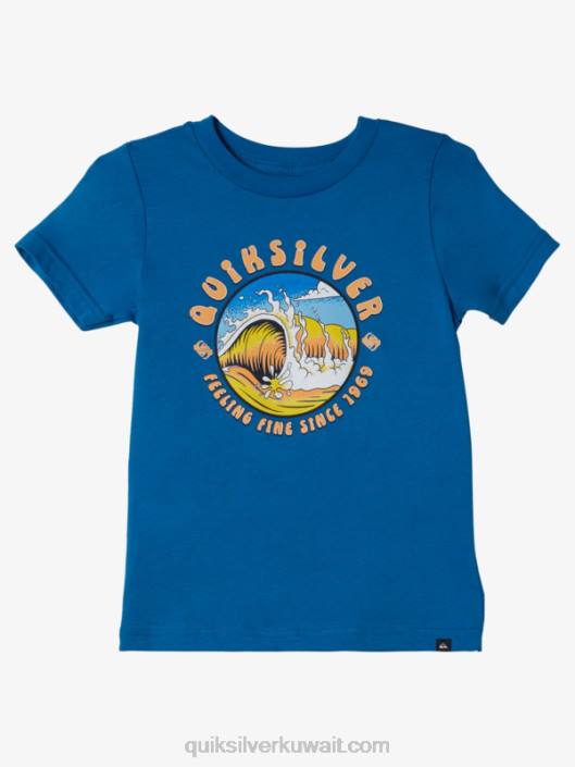 2-7 تي شيرت نفق خفيف Quiksilver أولاد 68002129 اشنركل الأزرق