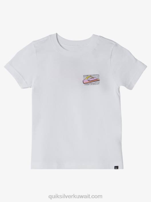 2-7 تي شيرت ريترو باهت Quiksilver أولاد 68002145 أبيض
