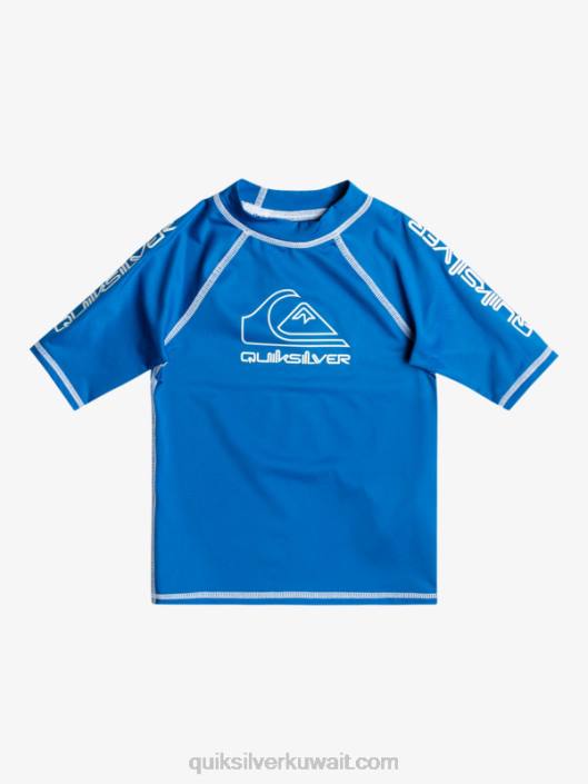 2-7 في جولة قصيرة الأكمام upf 50 rashguard Quiksilver أولاد 68002114 اشنركل الأزرق