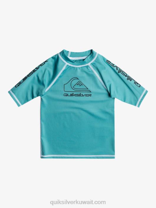 2-7 في جولة قصيرة الأكمام upf 50 rashguard Quiksilver أولاد 68002115 بريتاني الأزرق