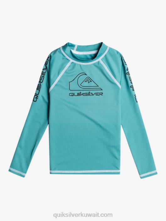 2-7 في جولة طويلة الأكمام upf 50 rashguard Quiksilver أولاد 68002221 بريتاني الأزرق