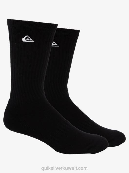 2 حزمة من الجوارب الطاقم الصلبة Quiksilver رجال 68001059 أسود