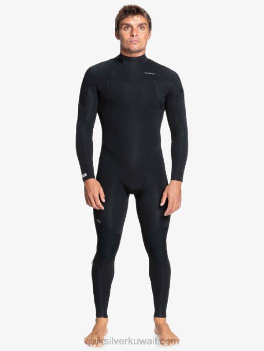 4/3 جلسات يومية بذلة سحاب خلفي Quiksilver رجال 68001174 أسود