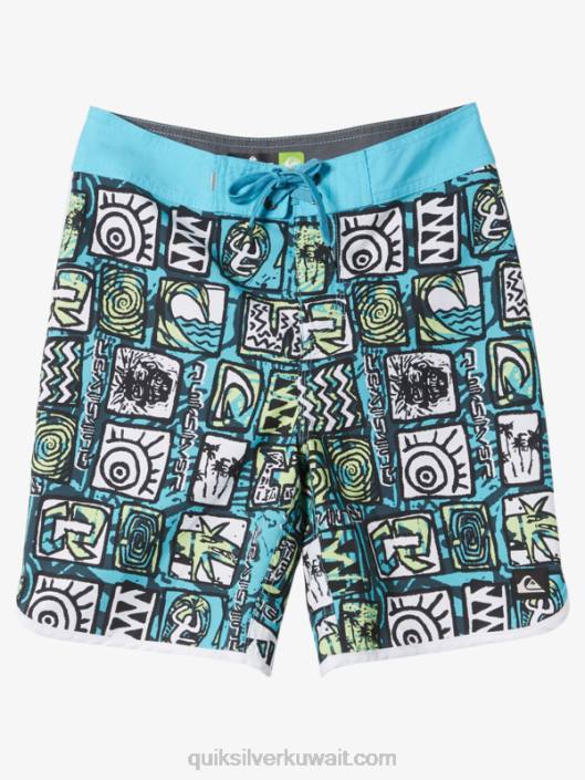 8-16 سكالوب يومي 17 شورت Quiksilver أولاد 68001901 النهر الأزرق