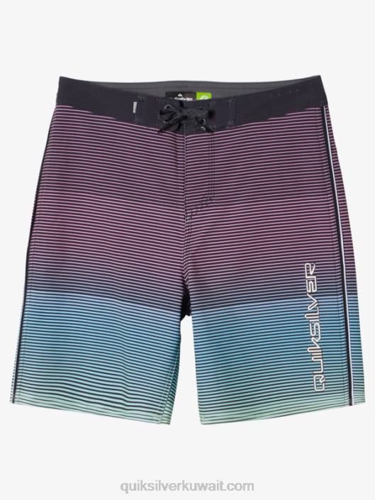 8-16 شورت ضخم من حرير الأمواج 17 لوح Quiksilver أولاد 68001909 ضوء القمر البنفسجي