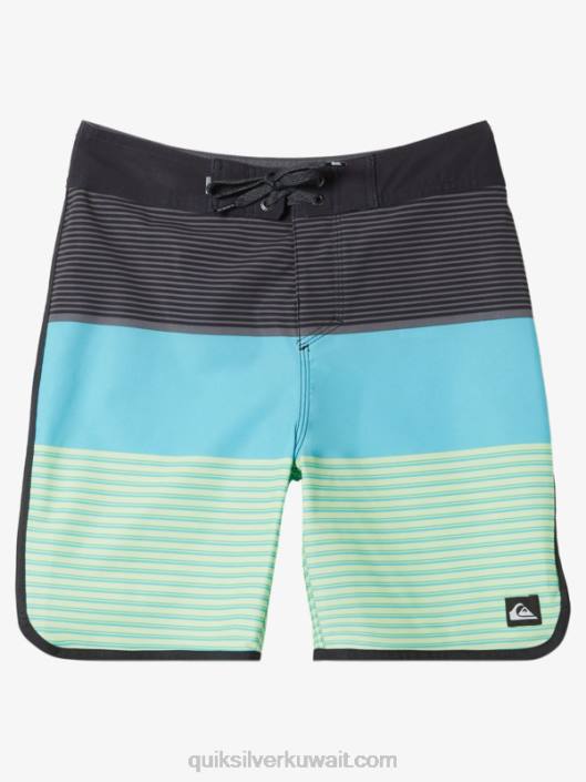 8-16 شورت تيجوانا من حرير الأمواج 17 شورت Quiksilver أولاد 68001982 أسود