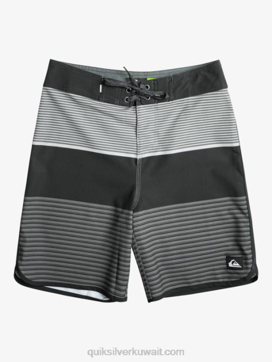 8-16 شورت تيجوانا من حرير الأمواج 17 شورت Quiksilver أولاد 68001987 أسود