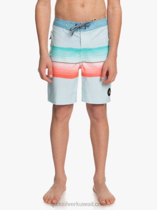8-16 لون راتنج الأمواج 17 شورت Quiksilver أولاد 68002300 شارة زرقاء