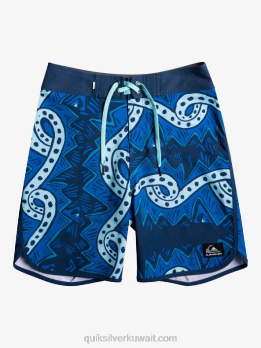 8-16 رمي الأمواج 17 شورت Quiksilver أولاد 68002328 شارة زرقاء