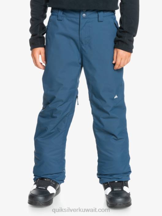 8-16 بنطلون ثلجي أزرق معزول من 8 إلى 16 Quiksilver أولاد 68002292 شارة زرقاء