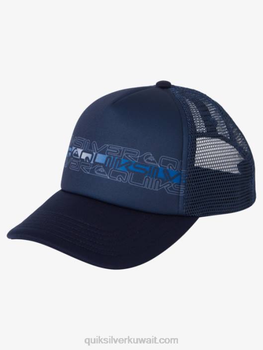 8-16 قبعة Buzzard Cooper Trucker Quiksilver أولاد 68002043 منتصف الليل البحرية