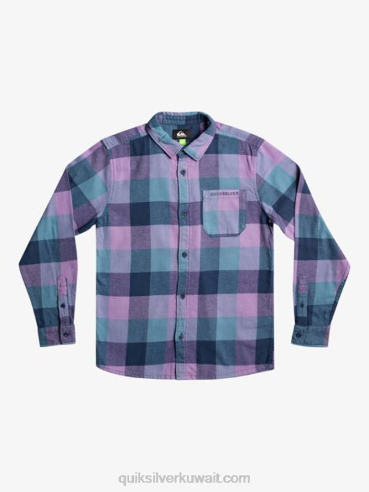 8-16 Motherfly قميص طويل الأكمام من الفانيلا Quiksilver أولاد 68002304 الذبابة الزرقاء الشارة
