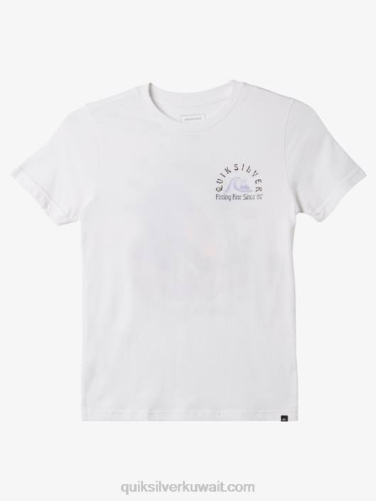 8-16 القميص الأصلي برميل Quiksilver أولاد 68001939 أبيض