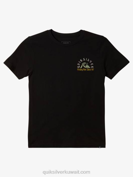 8-16 القميص الأصلي برميل Quiksilver أولاد 68001940 أسود