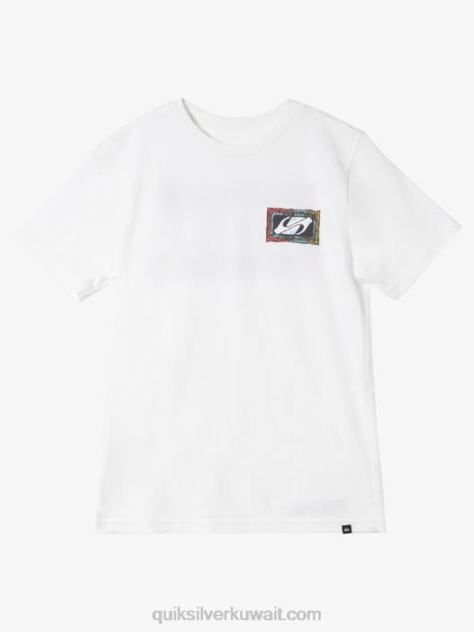 8-16 ردد فوز تي شيرت Quiksilver أولاد 68001980 أبيض