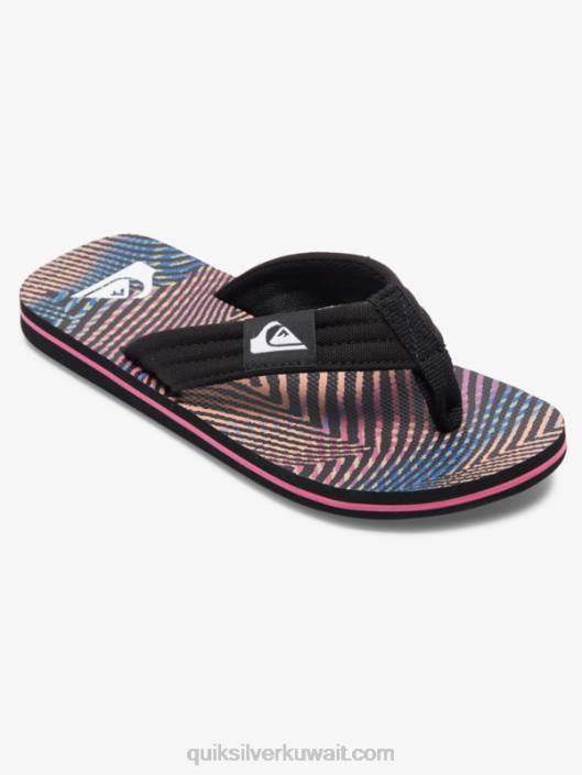 8-16 صندل ملوكاي ليباك Quiksilver أولاد 68001995 أسود / برتقالي / رمادي