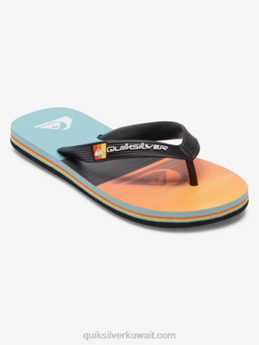 8-16 شبشب مولوكاي Quiksilver أولاد 68002021 أسود / برتقالي / رمادي