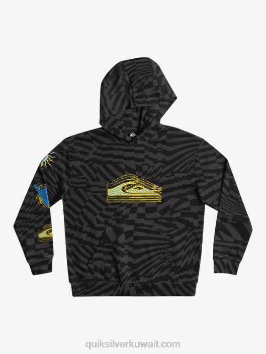 8-16 راديكاليز هودي كبير الحجم Quiksilver أولاد 68002052 ضرب الجذر الأسود في 231