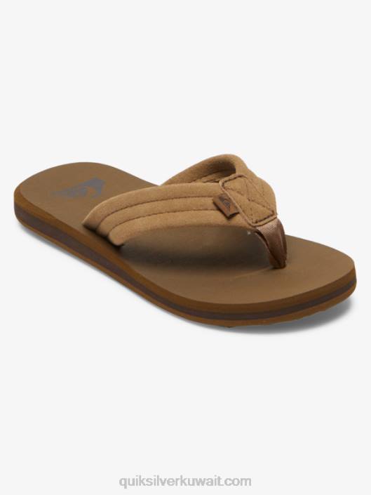 8-16 صندل من جلد الغزال كارفر Quiksilver أولاد 68002092 تان 1