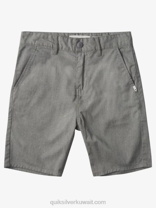 8-16 شورت تشينو مطاطي جديد كل يوم Quiksilver أولاد 68002108 هيذر رمادي فاتح