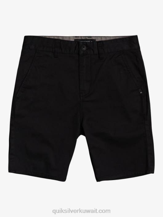 8-16 شورت تشينو مطاطي جديد كل يوم Quiksilver أولاد 68002109 أسود