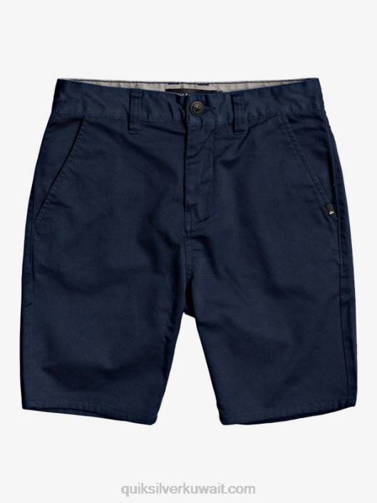 8-16 شورت تشينو مطاطي جديد كل يوم Quiksilver أولاد 68002110 بليزر كحلي