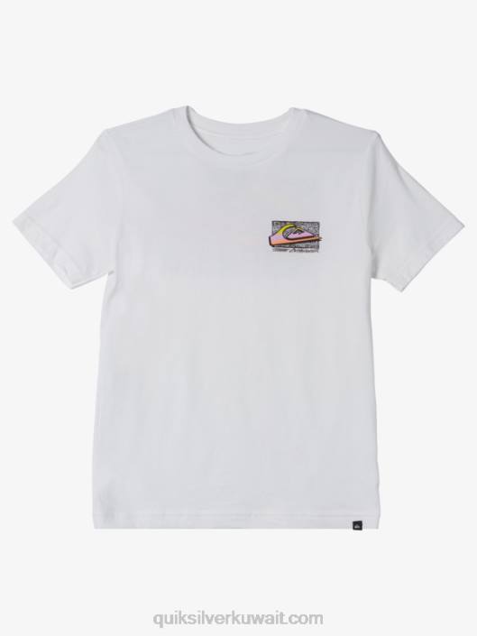 تي شيرت ريترو باهت 8-16 Quiksilver أولاد 68002123 أبيض