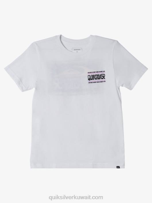 تي شيرت 8-16 إطارات ملتوية Quiksilver أولاد 68002155 أبيض