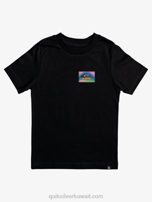 8-16 لون يتدفق تي شيرت Quiksilver أولاد 68002173 أسود