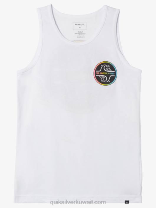 8-16 كور تانك فقاعات تي شيرت Quiksilver أولاد 68002227 أبيض