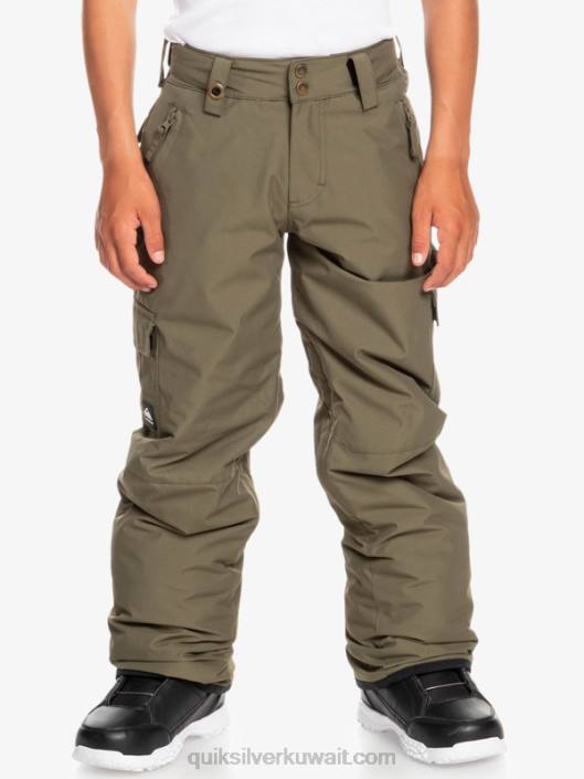 8-16 بنطال ثلج حمال Quiksilver أولاد 68002259 ورق العنب
