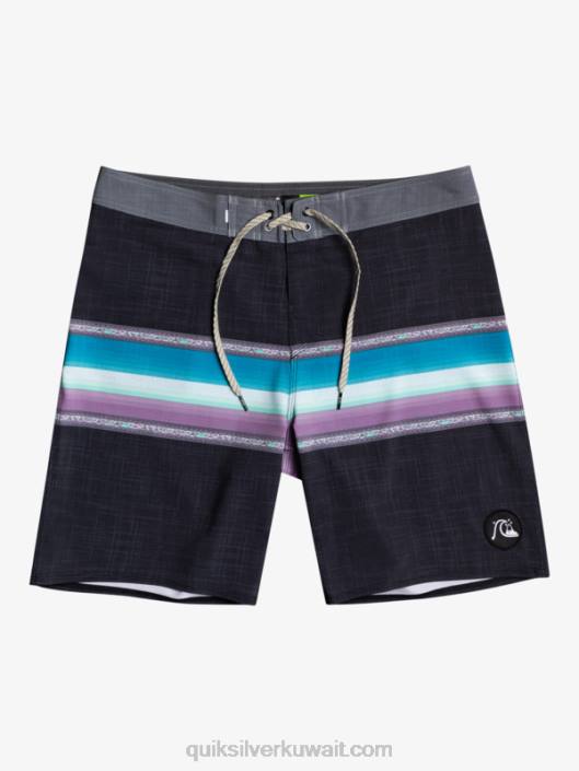 8-16 شورت حريري باهت للشمس Quiksilver أولاد 68002280 أسود