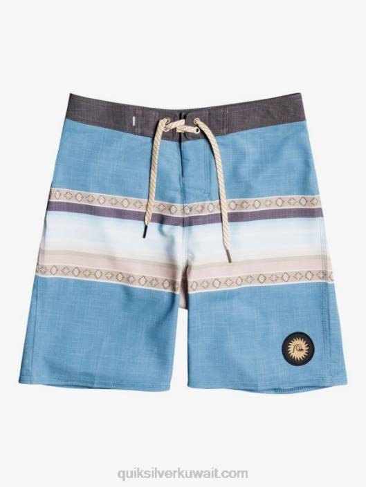 8-16 شورت حريري باهت للشمس Quiksilver أولاد 68002281 السماء الزرقاء