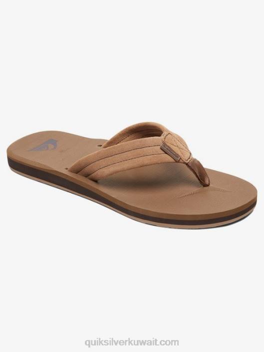 8-16 صندل من جلد الغزال كارفر Quiksilver أولاد 68002282 تان - صلب