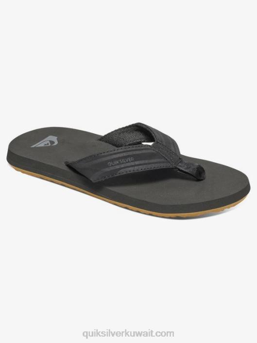 8-16 الصنادل القرد وجع Quiksilver أولاد 68002285 أسود / بني