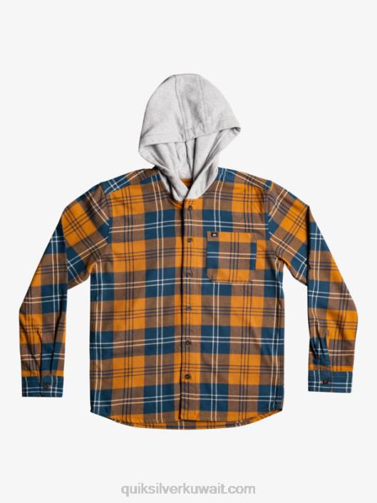8-16 قميص هاليدون بأكمام طويلة Quiksilver أولاد 68002309 السكر البني harelaw