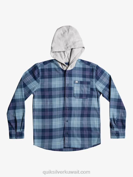 8-16 قميص هاليدون بأكمام طويلة Quiksilver أولاد 68002310 بروفنسيال الأزرق هاريلو
