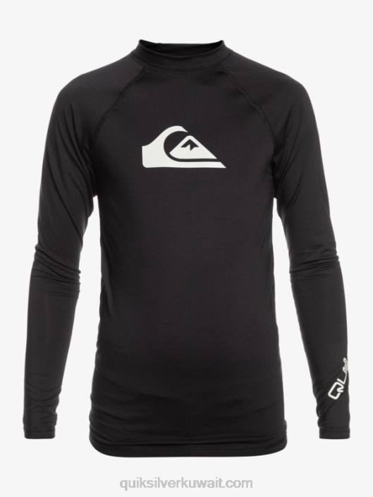 8-16 في جميع الأوقات ls Youth l / sl surf tee Quiksilver أولاد 68002097 أسود