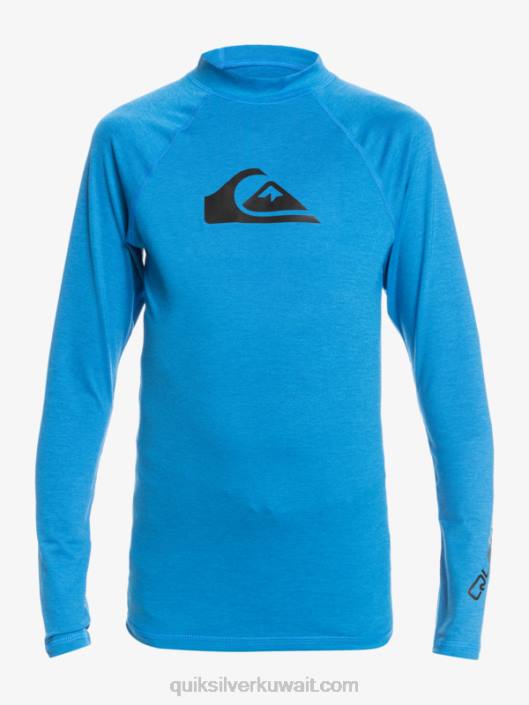 8-16 في جميع الأوقات ls Youth l / sl surf tee Quiksilver أولاد 68002100 اشنركل هيذر الأزرق