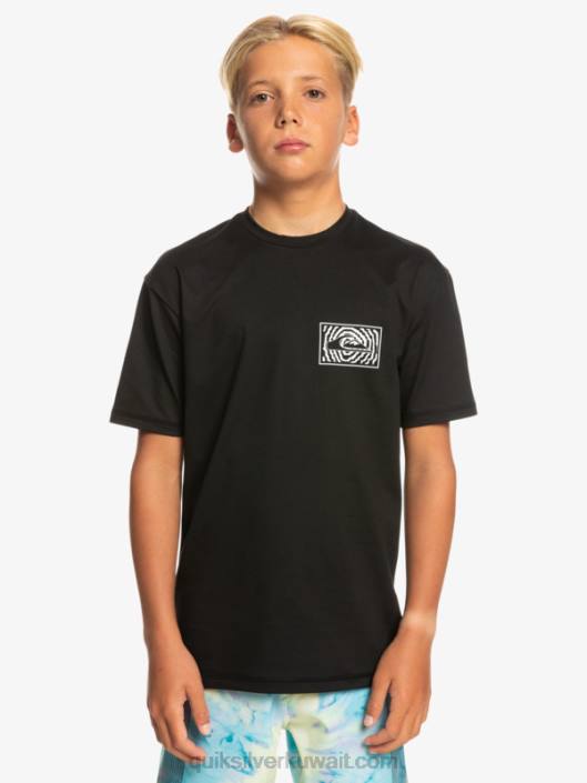 8-16 جلسة مكس upf 50 تزلج بأكمام قصيرة Quiksilver أولاد 68002016 أسود