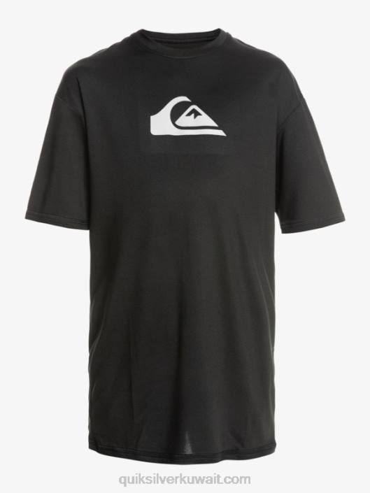تي شيرت 8-16 خط صلب قصير الأكمام upf 50 تصفح Quiksilver أولاد 68002134 أسود