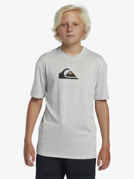 تي شيرت 8-16 خط صلب قصير الأكمام upf 50 تصفح Quiksilver أولاد 68002135 البنفسجي الرمادي