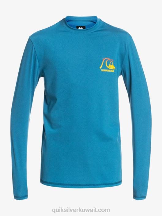 8-16 تي شيرت هيذر تراثي بأكمام طويلة upf 50 Quiksilver أولاد 68002262 فالارتا هيذر الأزرق