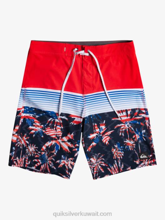 8-16 لوحة كل يوم yth 17 boardhort Quiksilver أولاد 68002276 أحمر شديد الخطورة