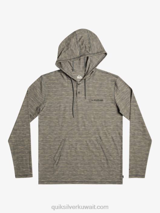 Kentin تي شيرت بأكمام طويلة وغطاء للرأس Quiksilver رجال 68001353 كنتين الأردواز الداكن
