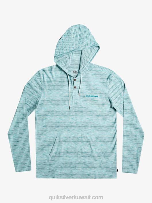 Kentin تي شيرت بأكمام طويلة وغطاء للرأس Quiksilver رجال 68001354 كنتين السماوية