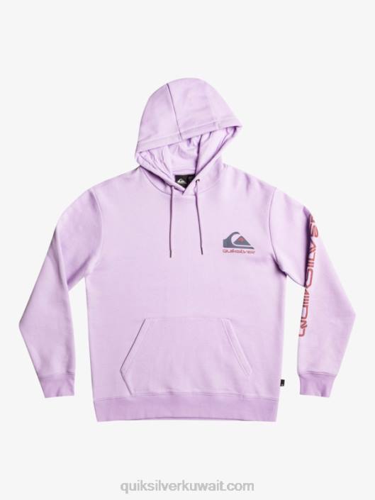 كنزة صوفية بغطاء رأس وشعار Omni Quiksilver رجال 68001031 أرجواني فاتح