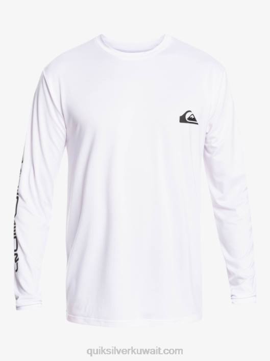 Omni Session Long Sleeve upf 50 Surf T-Shirt Quiksilver رجال 6800401 أبيض