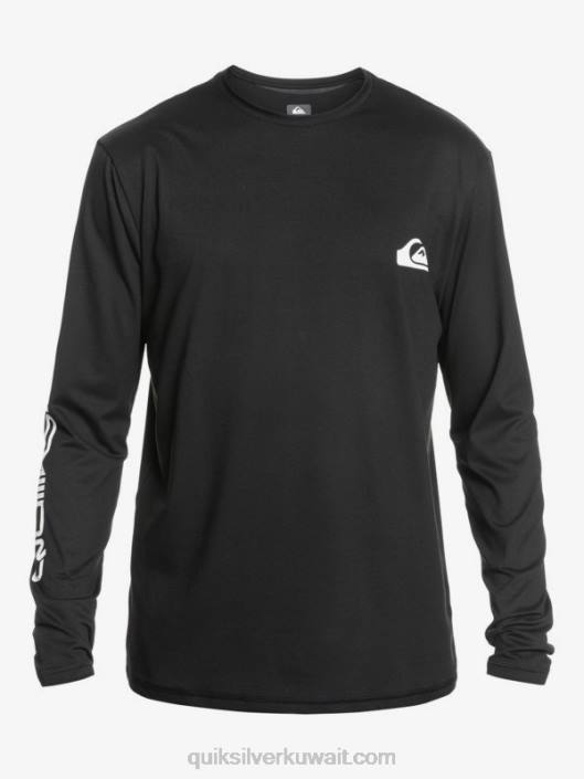 Omni Session Long Sleeve upf 50 Surf T-Shirt Quiksilver رجال 6800406 أسود