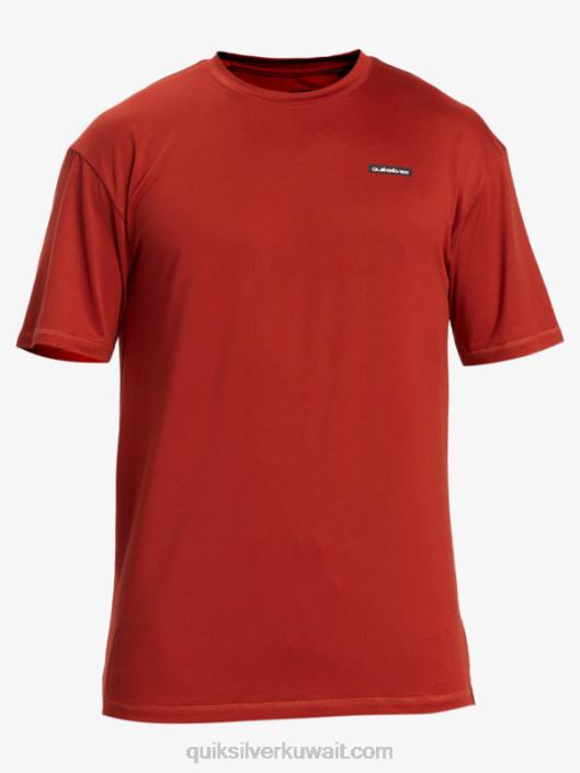 Omni Session upf 50 Short Sleeve Surf Tee Quiksilver رجال 6800539 مغرة حمراء